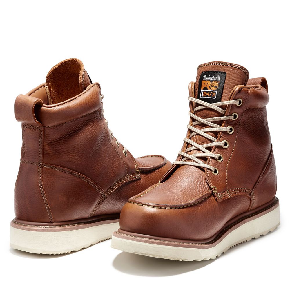 Bocanci Pro Timberland Barbati Maro - 6\" Soft Toe Wedge - Romania - WVFZGJ182